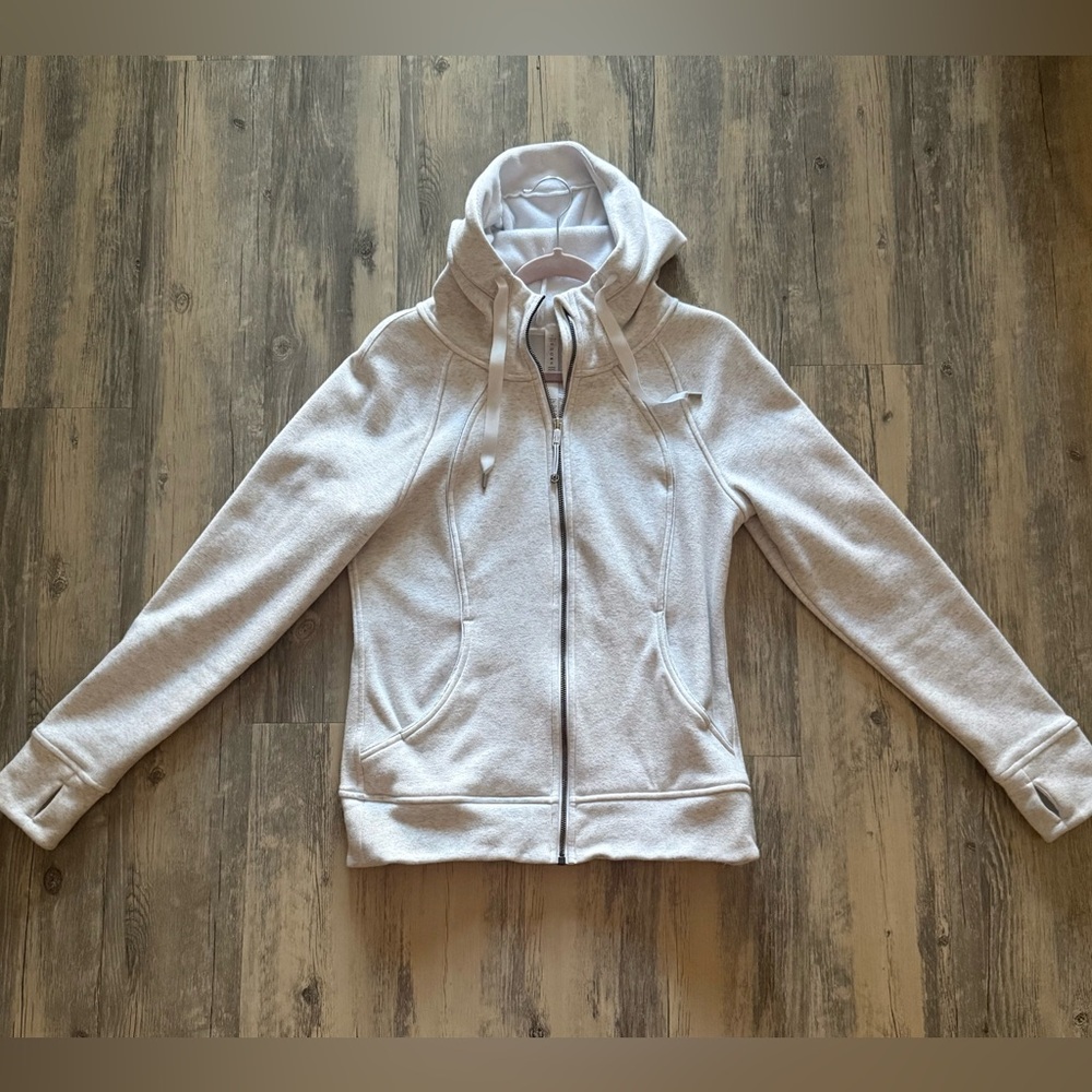 Lululemon Full Zip Scuba with Hood - Size 8 (soft grey)